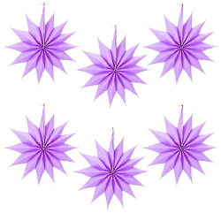 Набор фантов Звезды 30 см х 6 шт, светло-сиреневый