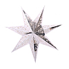 Звезда семиконечная бумажная 35 см Вензель, серебро