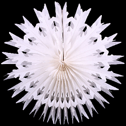 Снежинка обьемная 50 см белый