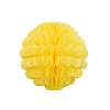 Бумажное украшение Цветочный шар-соты 20 см, желтый