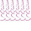 Спираль пластиковая 70см 6шт, малиновый