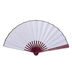 Веер 33х60см, белый-белый