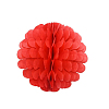 Бумажное украшение Цветочный шар-соты 20 см, красный