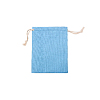 Мешочек из искусственного льна 9х12 см, голубой